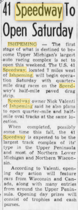 Nicks 41 Speedway - July 29 1972 Article (newer photo)